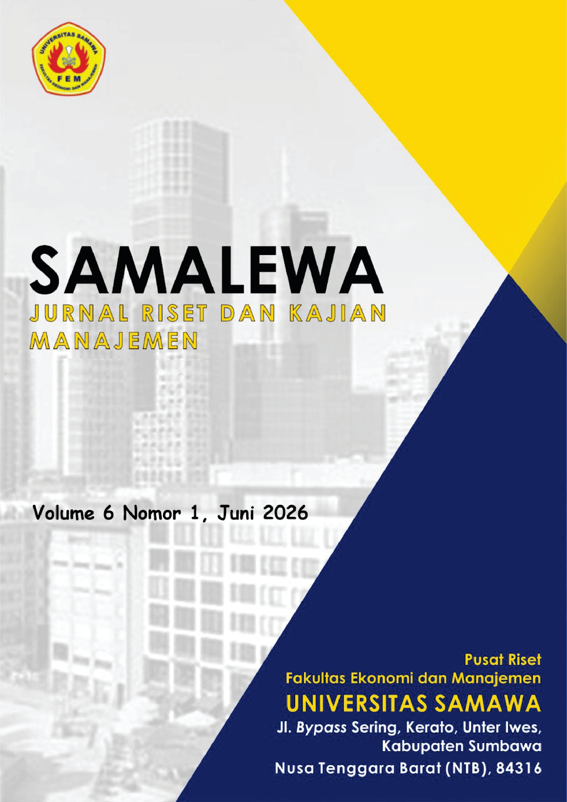 					View Vol. 6 No. 1 (2026): Samalewa: Jurnal Riset & Kajian Manajemen
				
