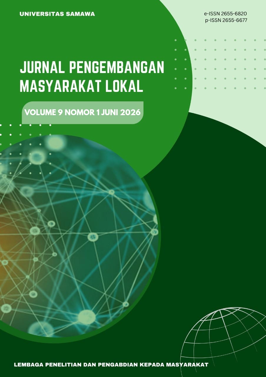 					View Vol. 9 No. 1 (2026): Jurnal Pengembangan Masyarakat Lokal
				